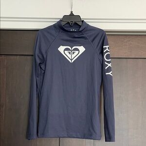 Roxy Girl Navy Swim Rashguard Size Medium 10 NEW